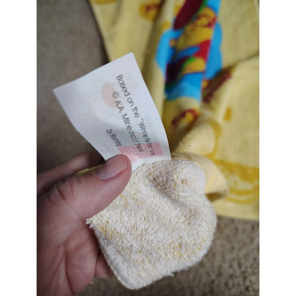 Vintage Winnie the Pooh Disney Hand Towel Fruit Theme